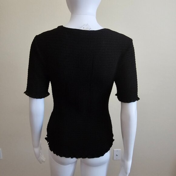 NWT MICHAEL Michael Kors  Smocked Georgette Top - Picture 6 of 6